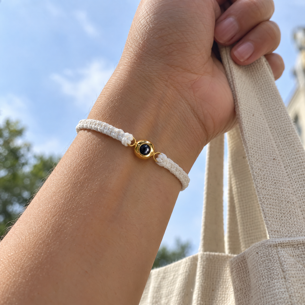 Personligt fotoarmband — Nära