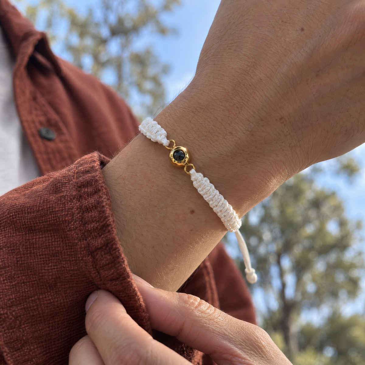 Personligt fotoarmband — Nära